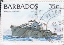 HMS Barbados, 1945