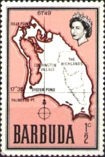 Map of Barbuda