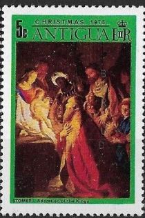 "Adoration of the Magi" (Matthias Stomer) - Overprinted