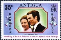 Princess Anne and Captain Mark Phillips - Overprinted