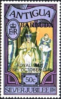 The Queen Enthroned - Overprinted