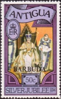 The Queen Enthroned - Overprinted