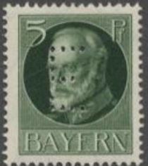 King Ludwig III, perforated with "E"