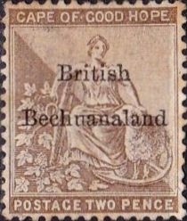 Cape of Good Hope stamps overprinted in Black