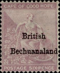 Cape of Good Hope stamps overprinted in Black