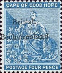 Cape of Good Hope stamps overprinted in Black