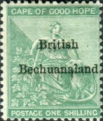 Cape of Good Hope stamps overprinted in Black