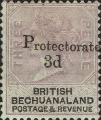 1887 stamps overprinted "Protectorate" and surcharged