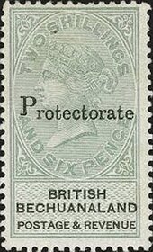 1887 stamps overprinted "Protectorate"