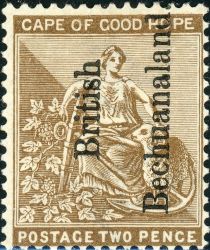 Cape of Good Hope stamps overprinted reading upwards