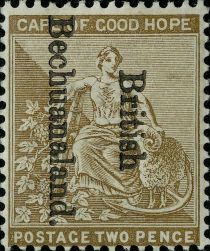 Cape of Good Hope stamps overprinted reading downwards