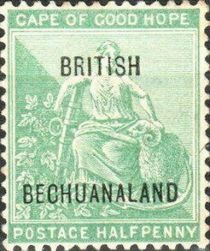 Cape of Good Hope stamps overprinted in Black