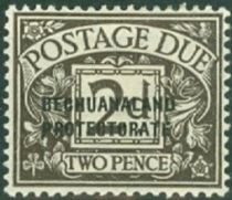 Postage Due: GB stamps overprinted horizontally