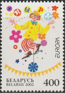 Clown Riding Unicycle