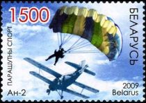 Antonov An-2 and Parachutist