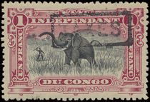 African Elephant (Loxodonta africana) - overprinted