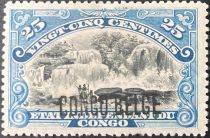 Inkissi Falls manual overprint "CONGO BELGE"