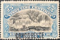 Inkissi Falls manual overprint "CONGO BELGE"