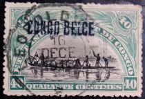 Native Canoe manual overprint "CONGO BELGE"