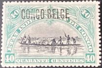 Native Canoe manual overprint "CONGO BELGE"