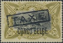 M'pozo Bridge typographic overprint "CONGO BELGE"overprinted