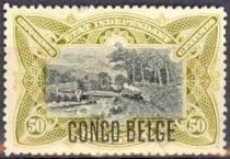 M'pozo Railway Bridge typographic overprint "CONGO BELGE"