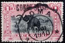 African Elephant manual overprint "CONGO BELGE"