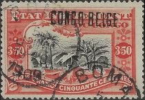 Congo Village manual overprint "CONGO BELGE"