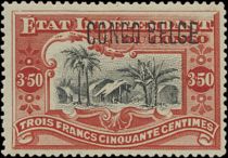 Congo Village manual overprint "CONGO BELGE"