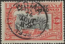 Congo Village manual overprint "CONGO BELGE"