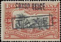 Congo Village manual overprint "CONGO BELGE" overprinted