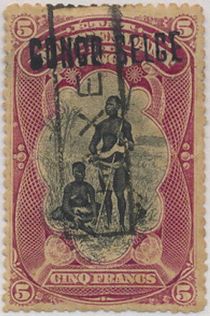 Bangala Chief manual overprint "CONGO BELGE" overprinted