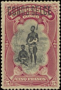 Bangala Chief manual overprint "CONGO BELGE"