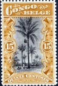 Oil Palm Trees Monolingual stamps "CONGO BELGE"