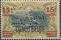 M'pozo Bridge typographic overprint "CONGO BELGE" surcharged