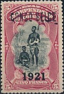 Bangala Chief manual overprint "CONGO BELGE" overprinted