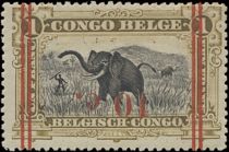 African Elephant (Loxodonta africana) - New Color surcharged