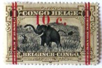 African Elephant (Loxodonta africana) - New Color surcharged