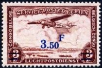 Fokker F VII over Congo surcharged