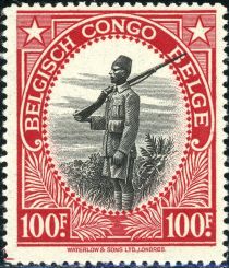 Soldier - bilingual "Belgisch Congo Belge"