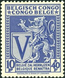 Heraldic lion and V (Victory) - bilingual Priority Dutch