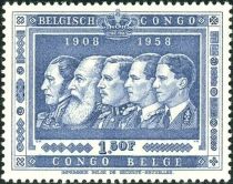 Five Kings of Belgium in Military Uniform