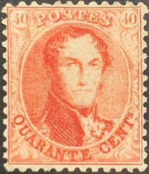 King Leopold I - Medaillon with perforation 12½ x 13½