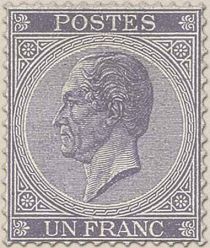 King Leopold I in profile. Perforation 15