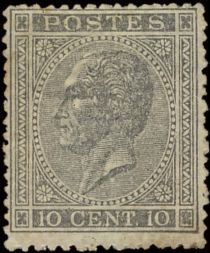 King Leopold I in profile. Perforation 15