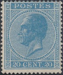 King Leopold I in profile. Perforation 15