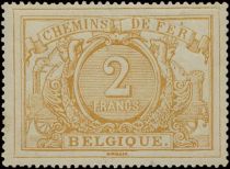 Railway Stamp: White numeral with french text