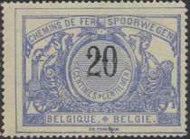 Railway Stamp: Black numeral with bilingual text