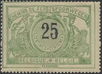 Railway Stamp: Black numeral with bilingual text