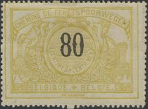 Railway Stamp: Black numeral with bilingual text